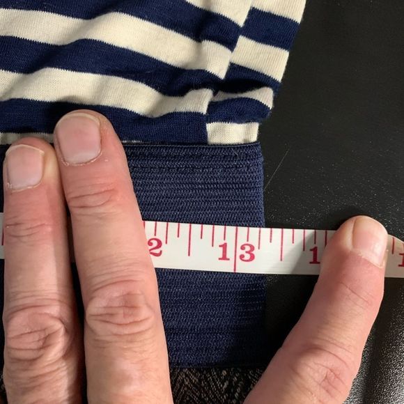 Audrey Navy/White Sleevless Mini Dress M (K-029) - Picture 6 of 8